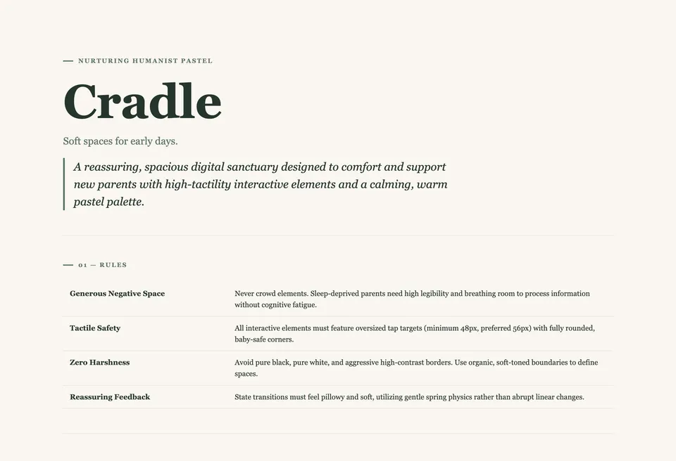 Cradle design system