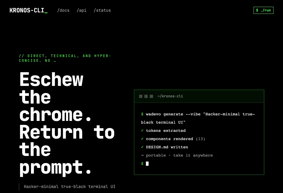 KRONOS-CLI design system