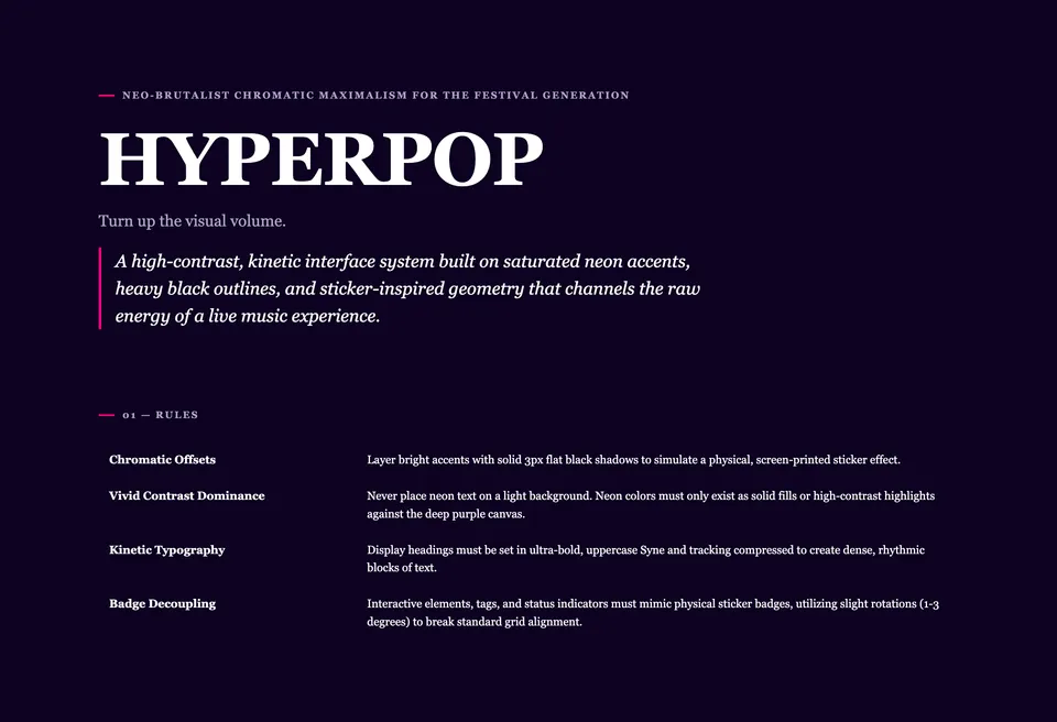 HYPERPOP design system
